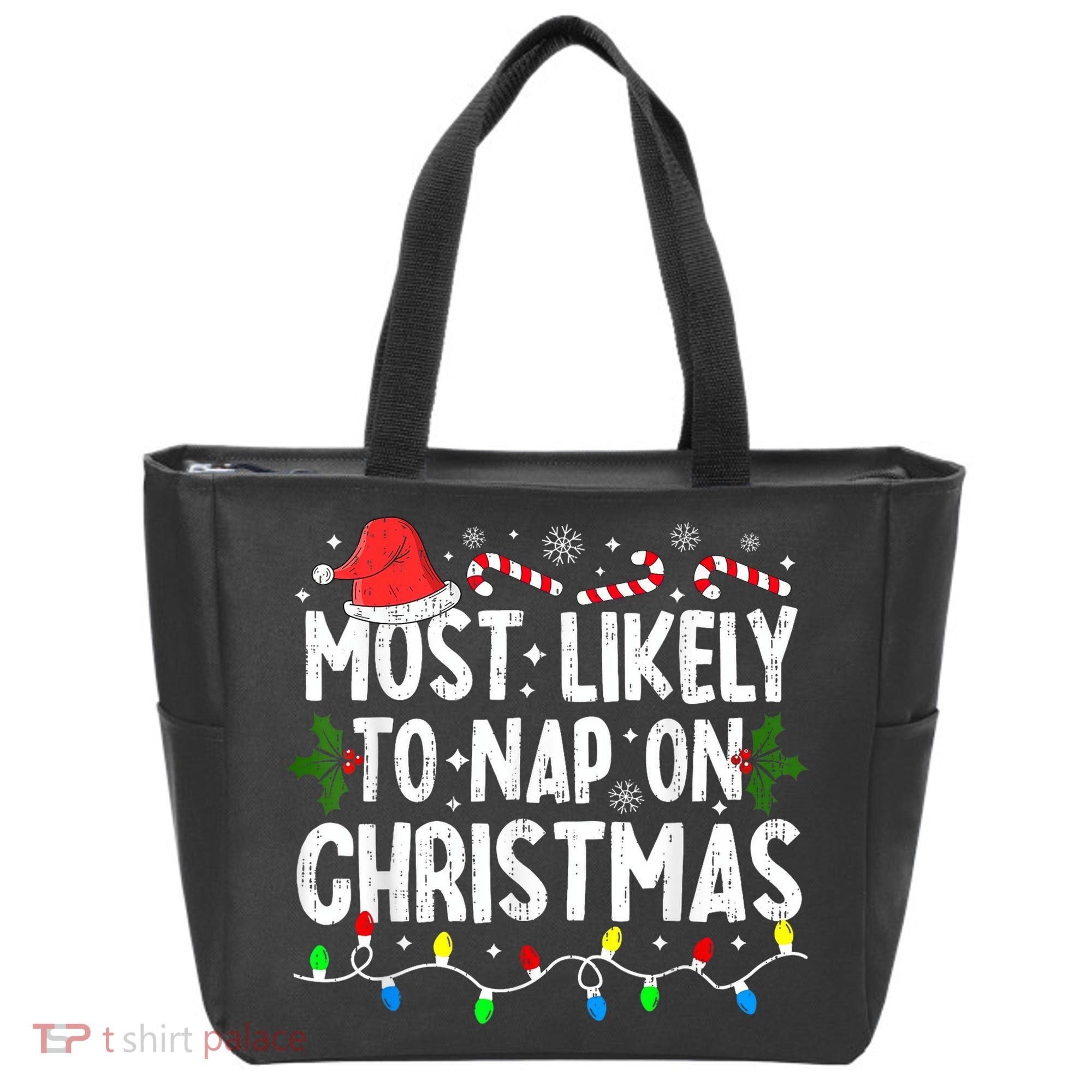 Most Likely To Nap On Christmas Tote Bag