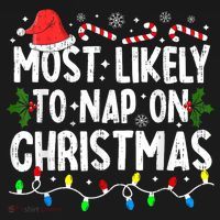 Most Likely To Nap On Christmas Tote Bag thumb 4