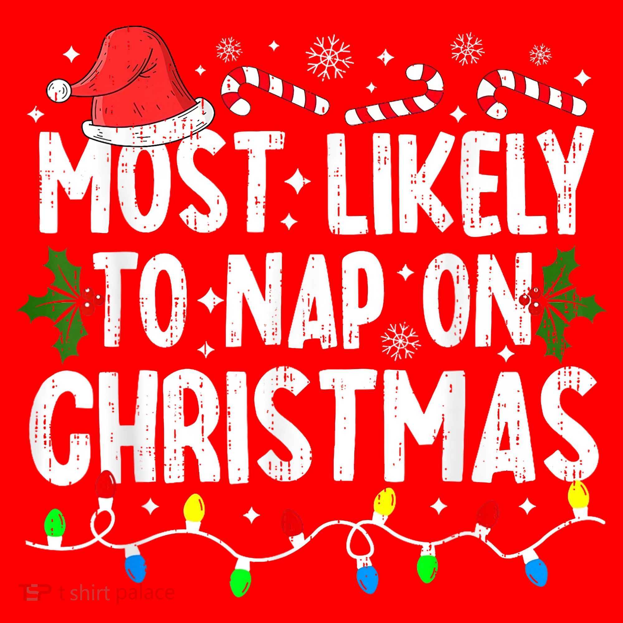 Most Likely To Nap On Christmas Santa Hat