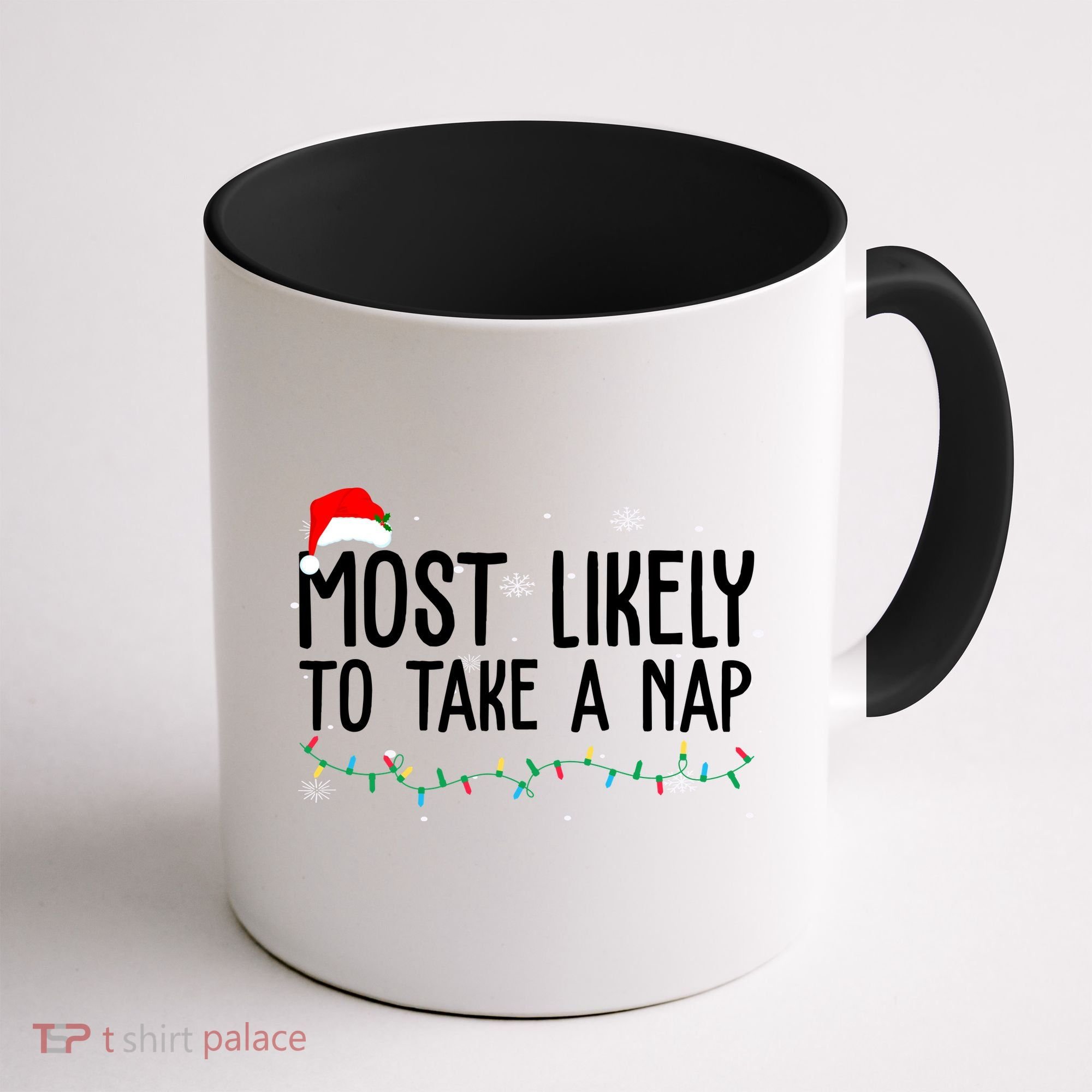 Most Likely To Take A Nap Funny Christmas Coffee Mug