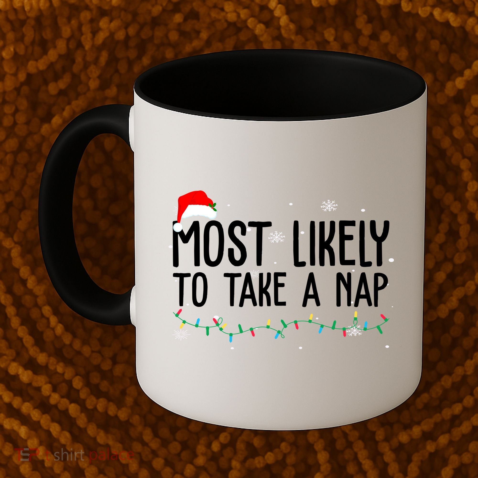 Most Likely To Take A Nap Funny Christmas Coffee Mug