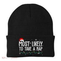 Most Likely To Take A Nap Funny Christmas Beanie thumb 0