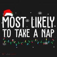 Most Likely To Take A Nap Funny Christmas Women's Hoodie thumb 2