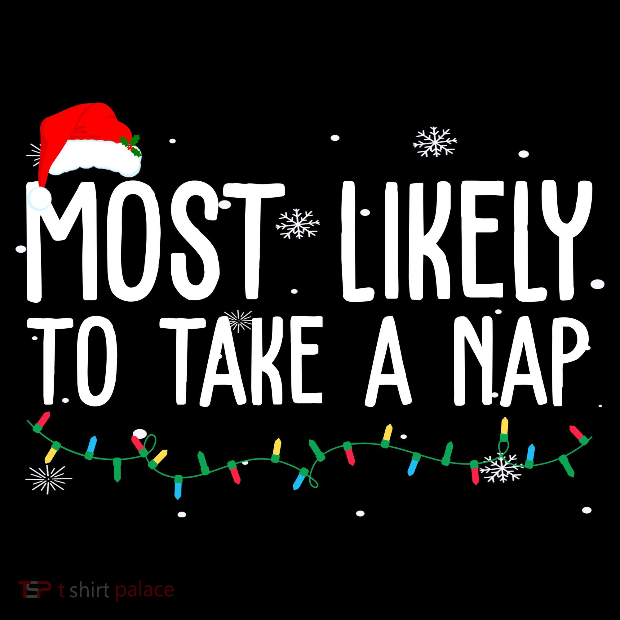 Most Likely To Take A Nap Funny Christmas Women's Hoodie