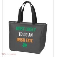 Most Likely To Do An Irish Exit Funny Tote Bag thumb 3