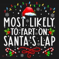 Most Likely To Fart On Santa's Lap Family Matching Christmas Women's Hoodie thumb 2