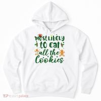 Most Likely To Eat All The Cookies Funny Christmas Hoodie thumb 0