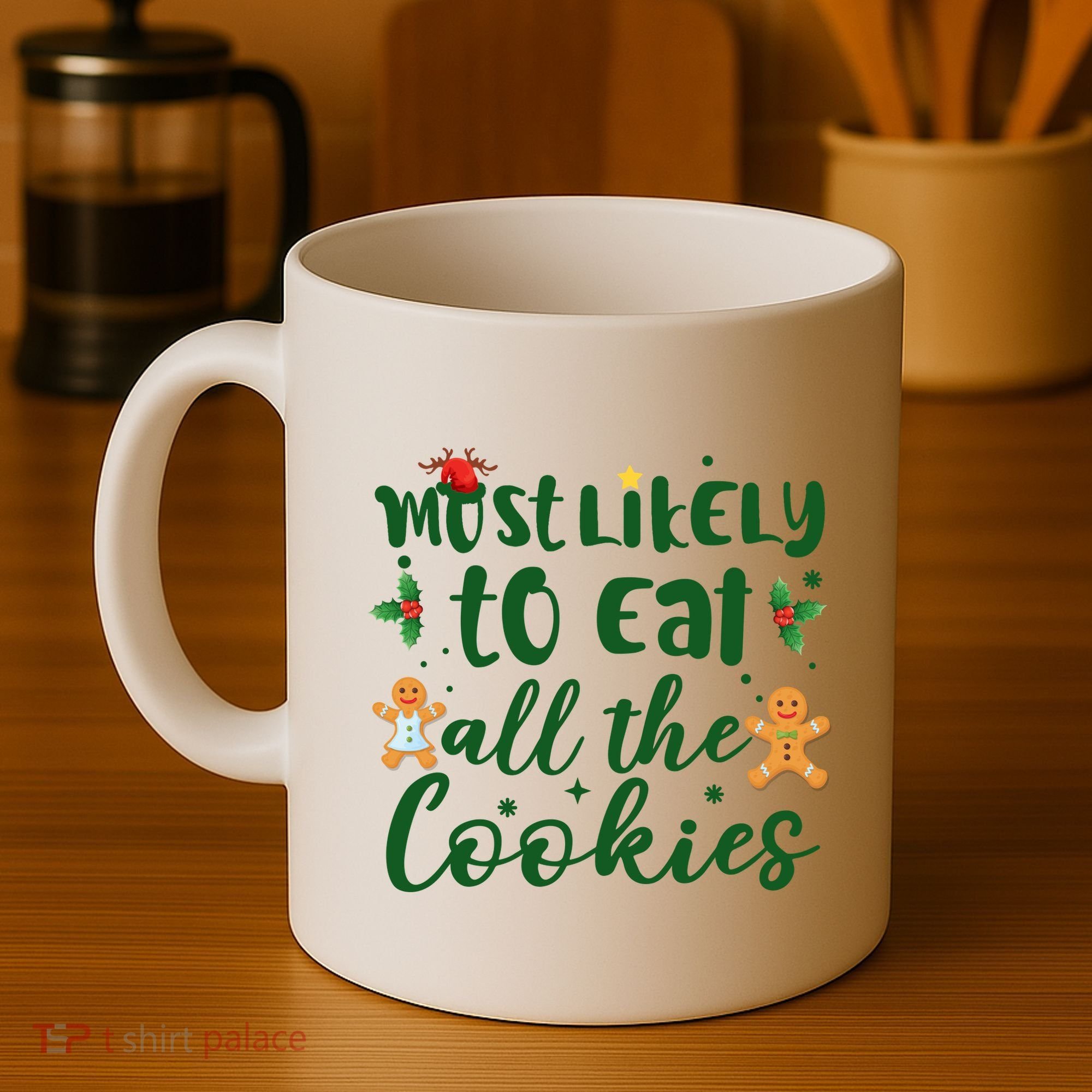 Most Likely To Eat All The Cookies Funny Christmas Coffee Mug