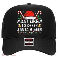 Most Likely To Offer Santa A Beer Funny Drinking Christmas Hat thumb 0
