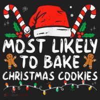 Most Likely To Bake Christmas Cookies Funny Baker Christmas Golf Towel thumb 3