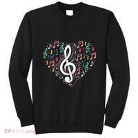 Music Lover Treble Clef Heart Music Notes Musician Music Sweatshirt thumb 0