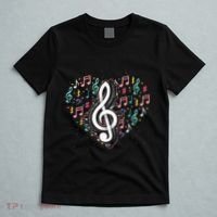 Music Lover Treble Clef Heart Music Notes Musician Music T-Shirt thumb 5