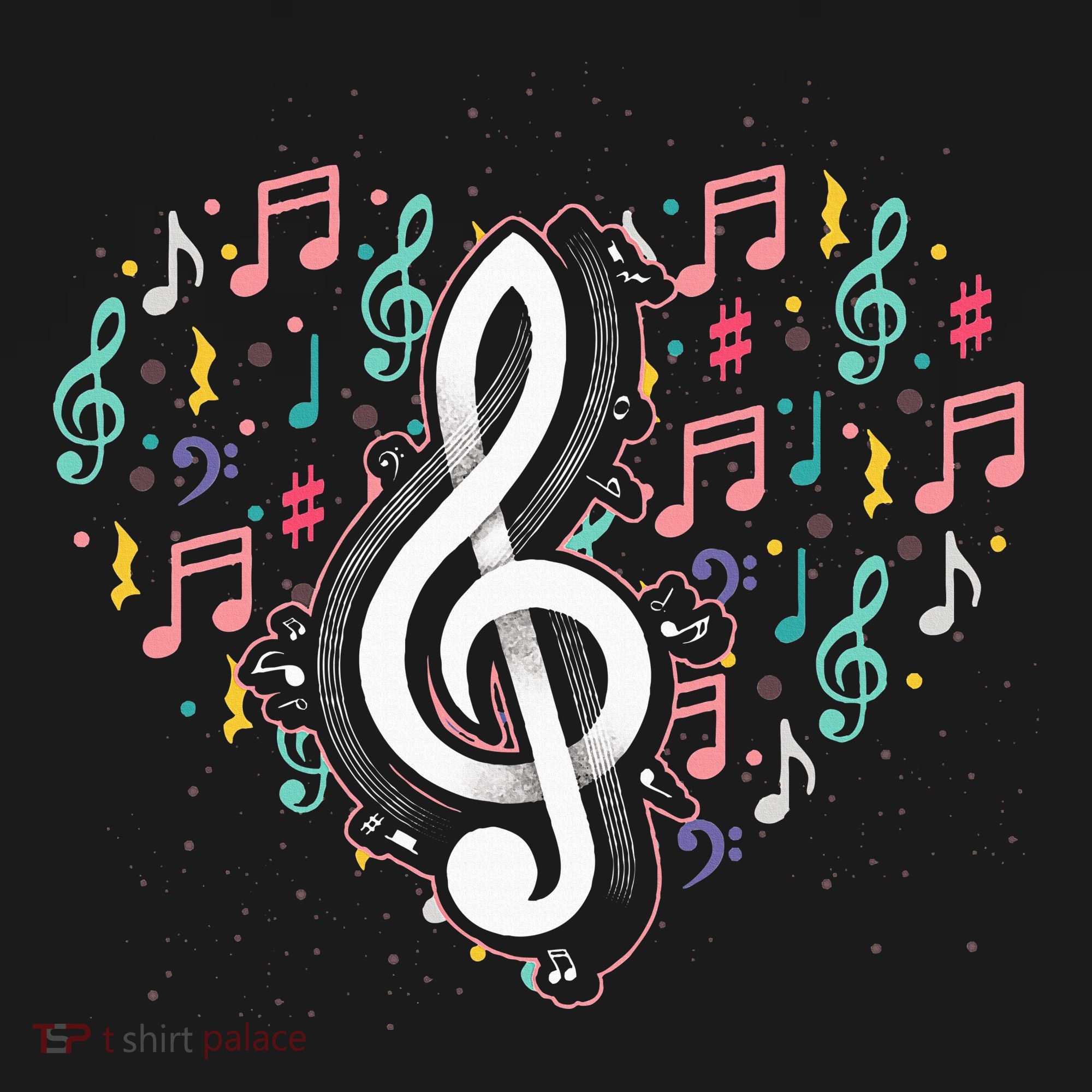 Music Lover Treble Clef Heart Music Notes Musician Music Coaster