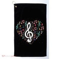 Music Lover Treble Clef Heart Music Notes Musician Music Golf Towel thumb 0