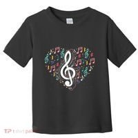 Music Lover Treble Clef Heart Music Notes Musician Music Toddler T-Shirt thumb 0