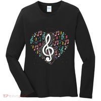 Music Lover Treble Clef Heart Music Notes Musician Music Women's Long Sleeve Shirt thumb 0