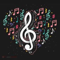 Music Lover Treble Clef Heart Music Notes Musician Music Women's Long Sleeve Shirt thumb 2