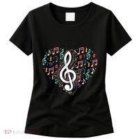 Music Lover Treble Clef Heart Music Notes Musician Music Women's T-Shirt thumb 0