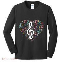 Music Lover Treble Clef Heart Music Notes Musician Music Kids Long Sleeve Shirt thumb 0