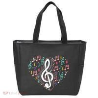 Music Lover Treble Clef Heart Music Notes Musician Music Tote Bag thumb 0