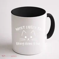 Most Likely To Bring Home A Cat Coffee Mug thumb 1