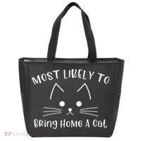 Most Likely To Bring Home A Cat Tote Bag thumb 0