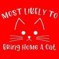 Most Likely To Bring Home A Cat Santa Hat thumb 1