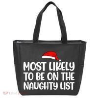 Most Likely To Be On The Naught List Funny Christmas Tote Bag thumb 0