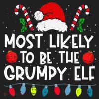 Most Likely To Be The Grumpy Elf Family Crew Christmas  Women's Sweatshirt thumb 2