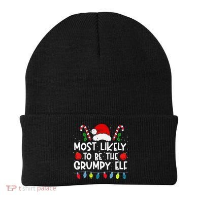 Most Likely To Be The Grumpy Elf Family Crew Christmas  Beanie