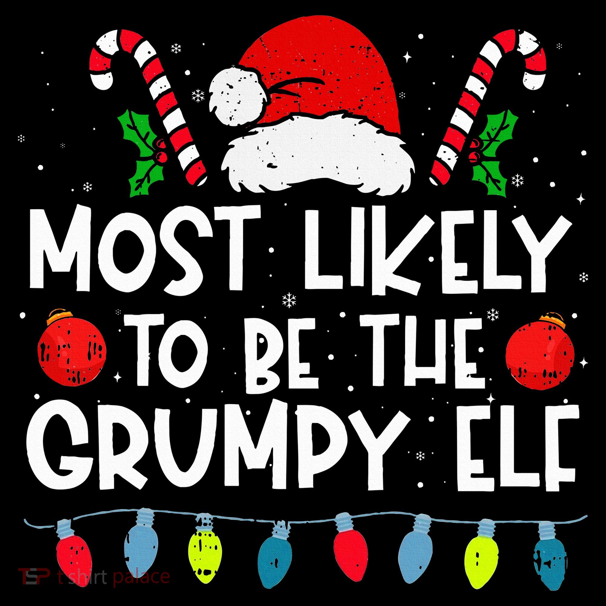 Most Likely To Be The Grumpy Elf Family Crew Christmas  Women's Hoodie