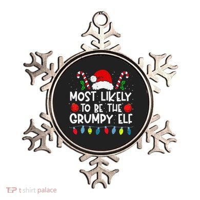 Most Likely To Be The Grumpy Elf Family Crew Christmas  Ornament