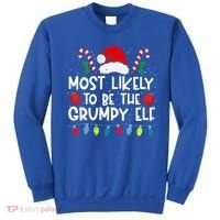 Most Likely To Be The Grumpy Elf Family Crew Christmas  Sweatshirt thumb 0