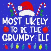 Most Likely To Be The Grumpy Elf Family Crew Christmas  Coaster thumb 2