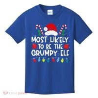 Most Likely To Be The Grumpy Elf Family Crew Christmas  Kids T-Shirt thumb 0