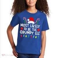 Most Likely To Be The Grumpy Elf Family Crew Christmas  Kids T-Shirt thumb 2