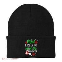 Most Likely To Shoot The Reindeer Funny Holiday Christmas Beanie thumb 0