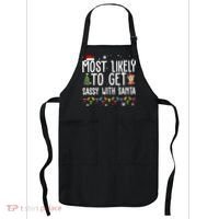 Most Likely To Get Sassy With Santa Funny Christmas Apron thumb 0
