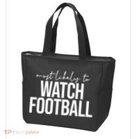 Most Likely To Watch Football Funny Tote Bag thumb 3