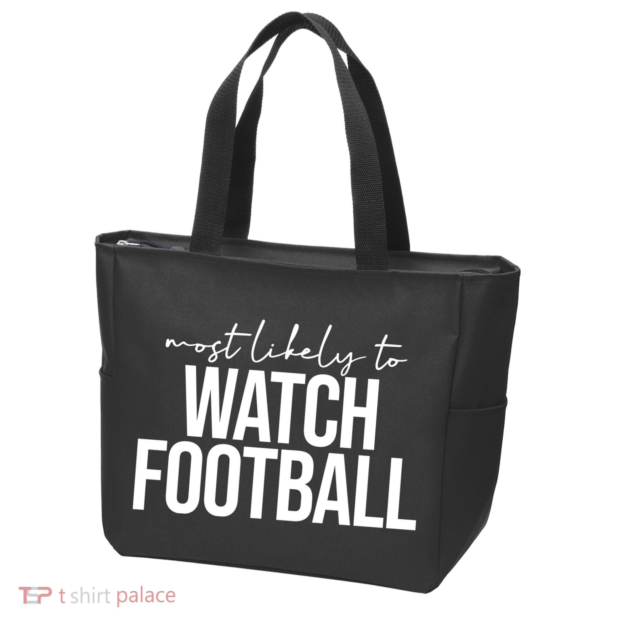 Most Likely To Watch Football Funny Tote Bag