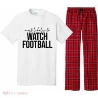 Most Likely To Watch Football Funny Pajama Set thumb 0