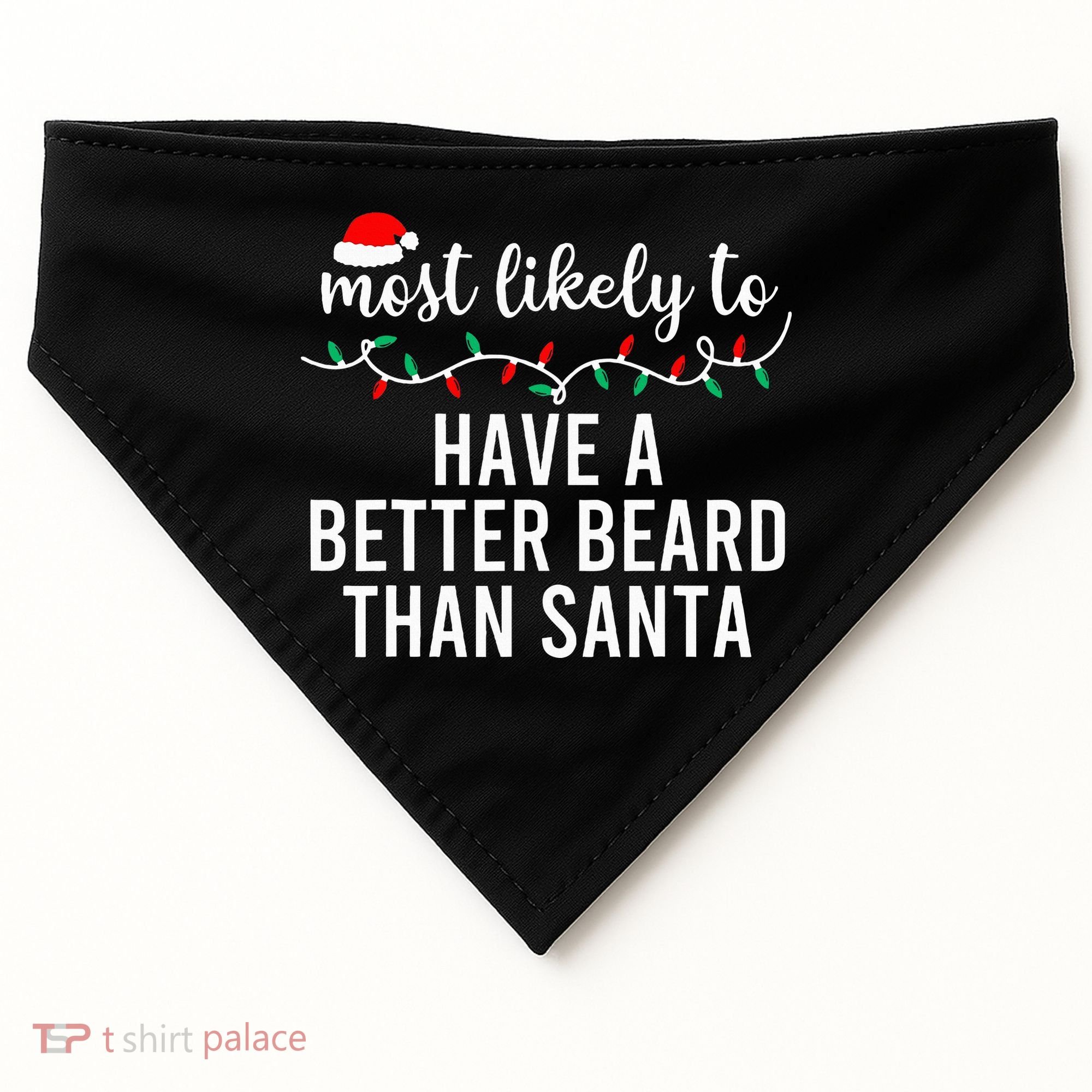 Most Likely To Christmas Matching Family Pajamas Funny USA-Made Doggie Bandana