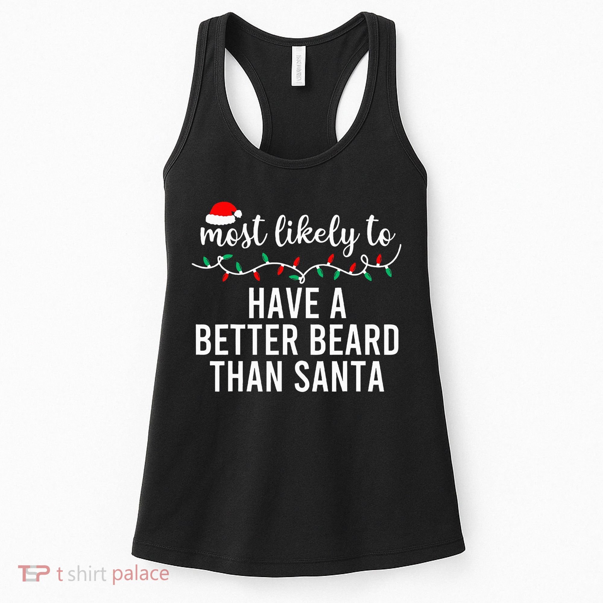 Most Likely To Christmas Matching Family Pajamas Funny Women's Tank Top