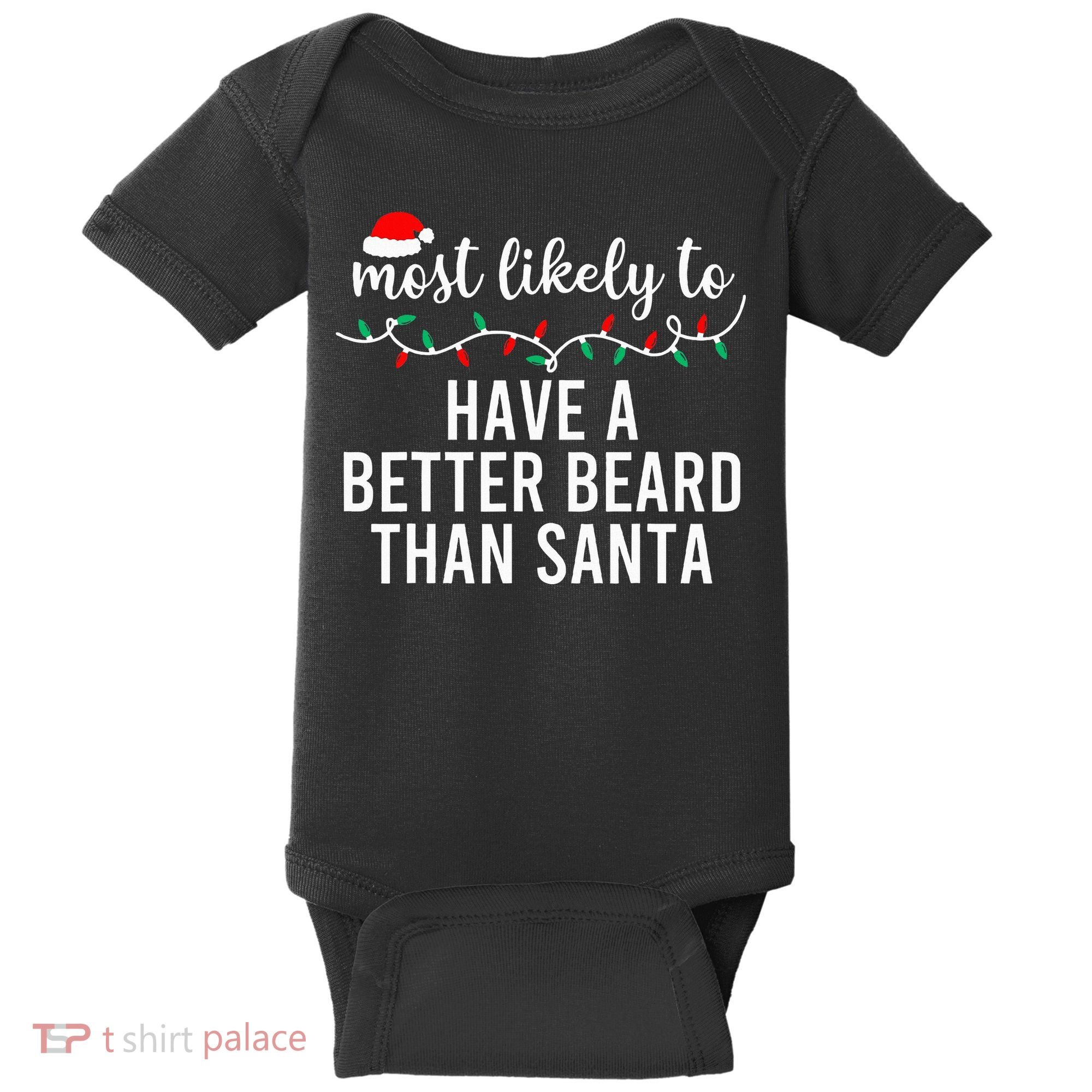 Most Likely To Christmas Matching Family Pajamas Funny Baby Bodysuit