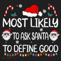 Most Likely To Ask Santa To Define Good Family Christmas Beanie thumb 2