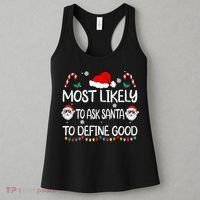 Most Likely To Ask Santa To Define Good Family Christmas Women's Tank Top thumb 3
