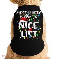 Most Likely To Be On The Nice List Family Matching Christmas Doggie Tank thumb 0