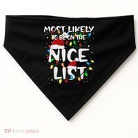 Most Likely To Be On The Nice List Family Matching Christmas USA-Made Doggie Bandana thumb 0