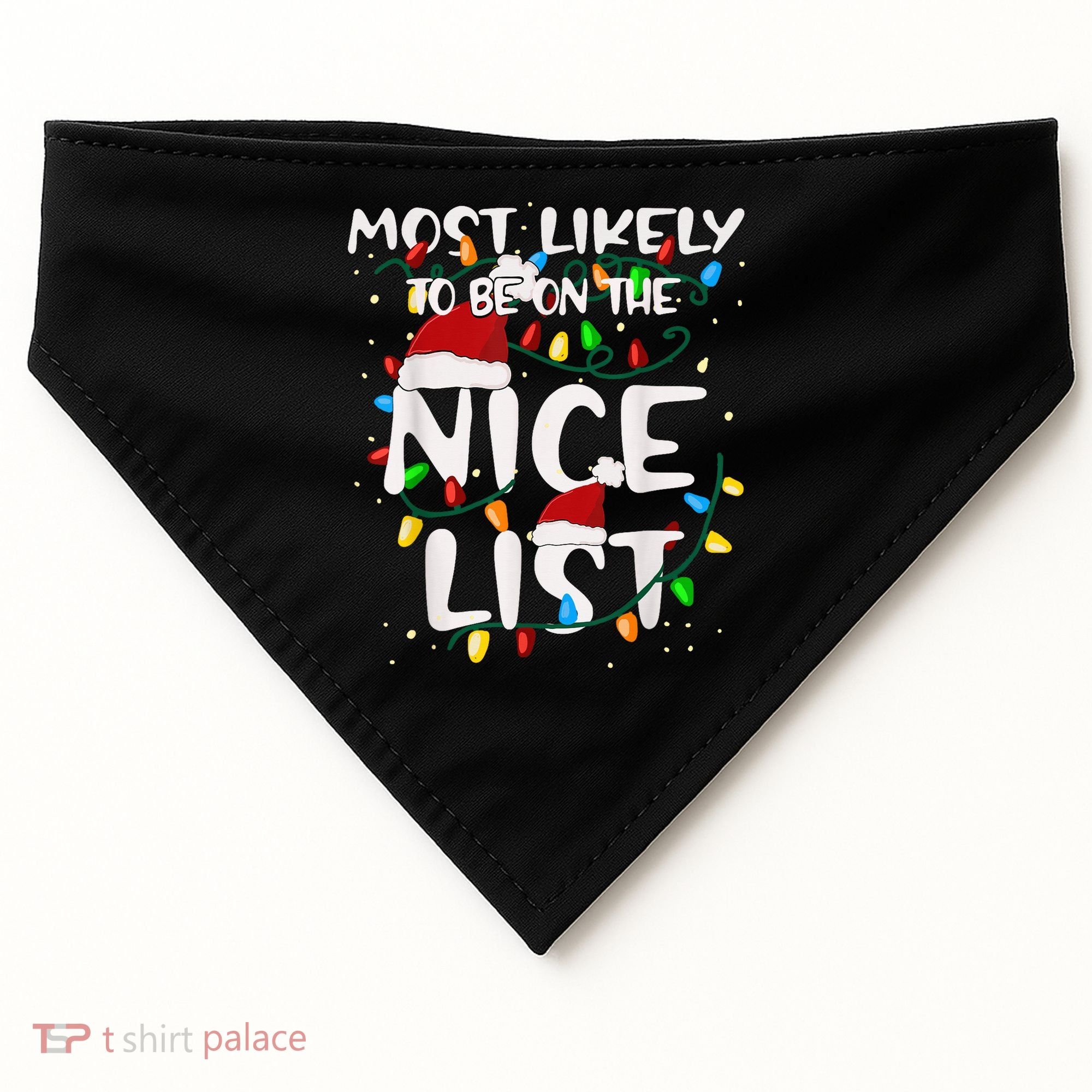 Most Likely To Be On The Nice List Family Matching Christmas USA-Made Doggie Bandana