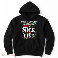 Most Likely To Be On The Nice List Family Matching Christmas Hoodie thumb 0